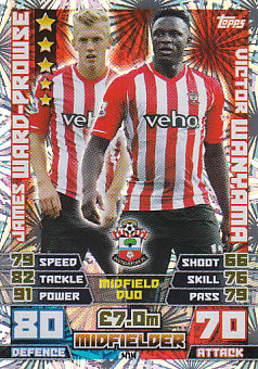 Ward-Prowse Wanyama Southampton 2014/15 Topps Match Attax Duo #414